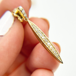 Load image into Gallery viewer, EFE51758. 14K Solid Gold and Diamonds Dangle Earrings