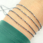Load image into Gallery viewer, Rhodium & White Sterling Silver Rolo Chain