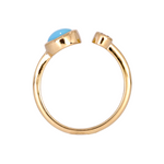 Load image into Gallery viewer, Buy 14k Solid Gold Round Turquoise and Diamond Ring