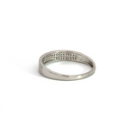 Load image into Gallery viewer, 14k Solid White Gold Half Eternity Diamond Ring.