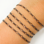 Load image into Gallery viewer, V231BR. Oxidized Sterling Silver Long & Short Link