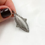 Load image into Gallery viewer, DP206. Diamond Sterling Silver Fancy Shape Pendant