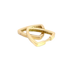 Load image into Gallery viewer, HP401946Y. 14K Solid Gold Diamond Triangle Hoops