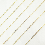 Load image into Gallery viewer, 14k Solid Gold Diamond Cut Paper Clip Chain. 027FVBFVT5byft
