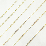 Load image into Gallery viewer, 14k Solid Gold Diamond Cut Paper Clip Chains