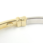 Load image into Gallery viewer, 14K Solid Gold Two Tone Flat Bangle. Bangle5

