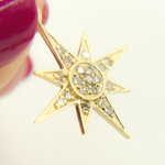 Load image into Gallery viewer, GDP208. 14K Solid Gold Diamond Star Charm