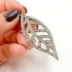 Load image into Gallery viewer, DP082. Diamond Sterling Silver Leaf Pendant