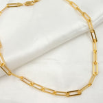 Load image into Gallery viewer, 14K Solid Gold-Filled Smooth Paperclip Finished Necklace