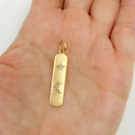 Load image into Gallery viewer, Gold Diamond Oval Moon and Star Charm