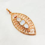 Load image into Gallery viewer, DP208. Diamond Sterling Silver Leaf Shape Pendant with Gemstone