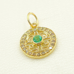 Load image into Gallery viewer, GDP258. 14K Solid Gold Diamond Fancy Charm