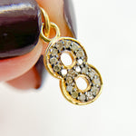 Load image into Gallery viewer, DC485. Diamond Sterling Silver Number "8" Charm