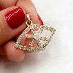 Load image into Gallery viewer, Diamond Sterling Silver Eye Pendant with Gemstone