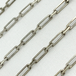 Load image into Gallery viewer, Z19OX. Oxidized Sterling Silver Diamond Cut Paperclip Chain