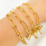 Load image into Gallery viewer, Gold Plated Sterling Silver Diamond Cut Paperclip Chain