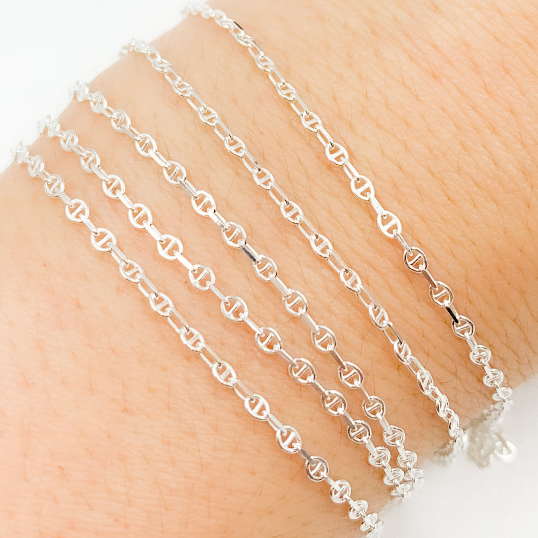 Buy Now Sterling Silver Oval & Mariner Link Chain