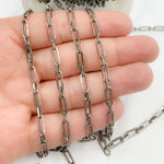 Load image into Gallery viewer, Oxidized Sterling Silver Paperclip Link Chain