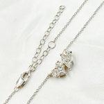 Load image into Gallery viewer, NFK71525. 14K Solid Gold Diamond Heart and Drop Necklace