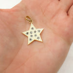 Load image into Gallery viewer, DP776A. Diamond Sterling Silver Star Enamel Pendant