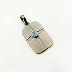 Load image into Gallery viewer, Buy Sterling Silver Rectangle Pendant with Gemstone