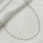 Load image into Gallery viewer, NFU70718. 14K Solid White Gold Diamond Triangles Necklace