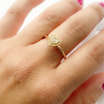 Load image into Gallery viewer, 14K Solid Gold Diamond Heart Ring.