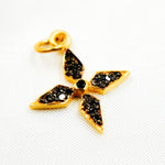 Load image into Gallery viewer, DC128. Diamond Sterling Silver Flower Pendant with Gemstone