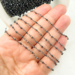 Load image into Gallery viewer, Shop Pyrite Black Rhodium Sterling Silver Wire Chain