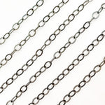 Load image into Gallery viewer, Buy Black Rhodium Sterling Silver Hammered Oval Link Chain
