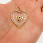 Load image into Gallery viewer, Buy Now Solid Gold Compass Heart Pendant