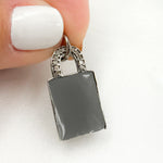 Load image into Gallery viewer, Diamond Sterling Silver Lock Enamel Pendant