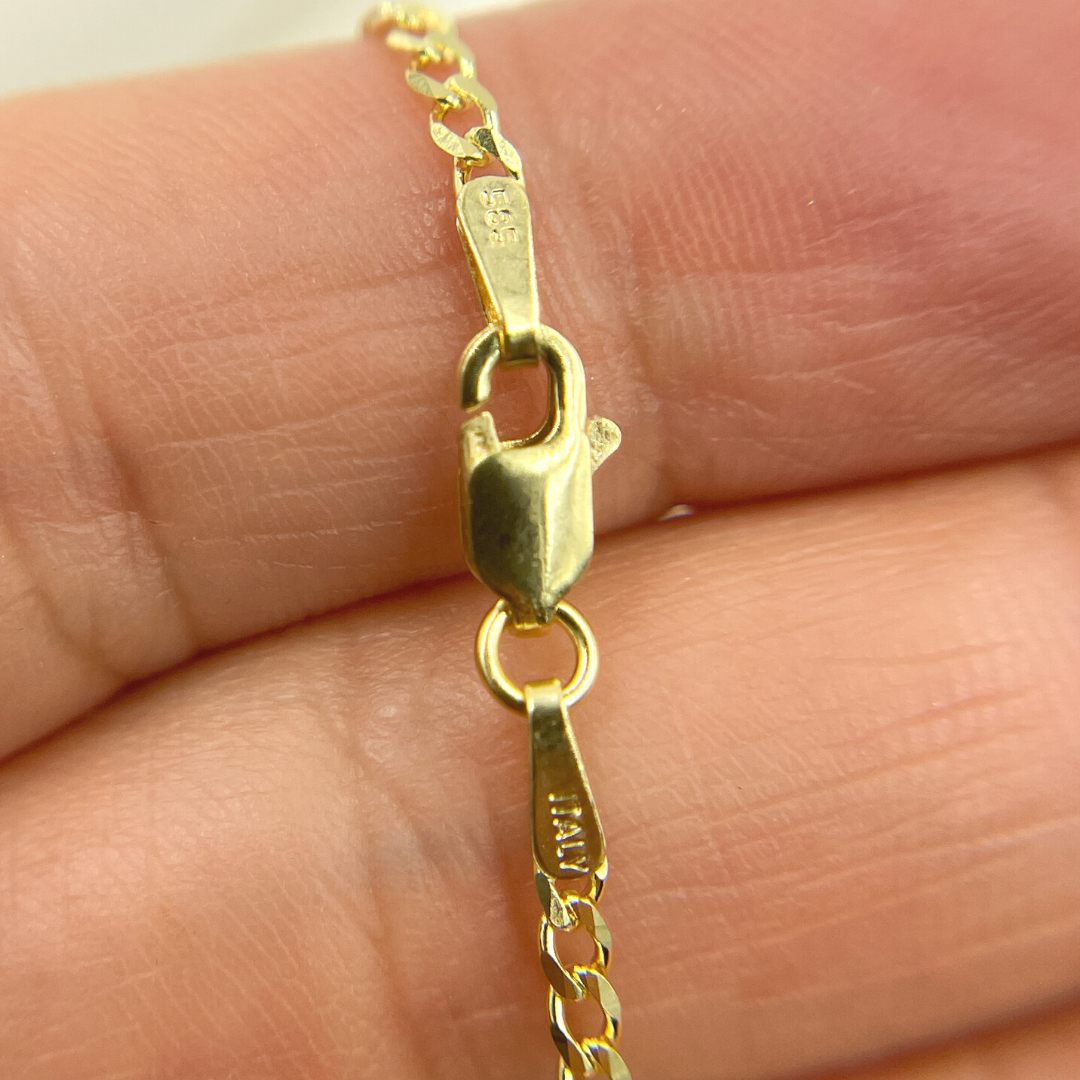 14K Solid Gold Curb Chain