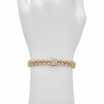Load image into Gallery viewer, BFS61286. 14K Solid Yellow Gold Diamond Fancy Bracelet