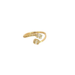 Load image into Gallery viewer, 14k Solid Gold Double Line Diamond Ring.