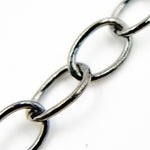 Load image into Gallery viewer, Buy Black Rhodium Sterling Silver Smooth Oval Link Chain
