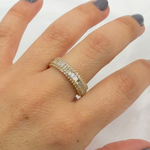 Load image into Gallery viewer, 14k Solid Gold Baguette Diamond Ring.