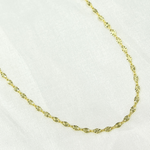 Load image into Gallery viewer, 14k Solid Yellow Gold Marina Diamond Cut Link Chain