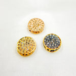 Load image into Gallery viewer, DC819. Diamond & Sterling Silver Coin Bead