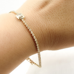 Load image into Gallery viewer, TJ0017. 14k Solid Gold Diamond Bracelet