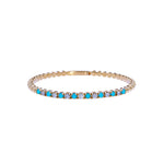 Load image into Gallery viewer, BNI68561. 14K Solid Yellow Gold Gemstone and Diamond Fancy Bangle