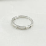 Load image into Gallery viewer, 14K Solid Gold Diamond Baguette Band Ring.