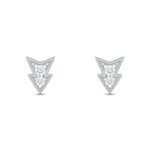 Load image into Gallery viewer, EFA54267. 14K Solid Gold Diamond Arrow Studs
