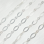Load image into Gallery viewer, 925 Sterling Silver Flat Oval and Round Link Chains