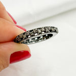 Load image into Gallery viewer, DE02. Diamond Black Rhodium Sterling Silver Ring