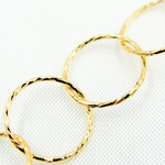 Load image into Gallery viewer, Y96GP. Gold Plated 925 Sterling Silver Hammered Round Link Chain