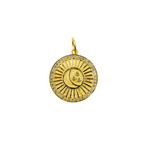 Load image into Gallery viewer, 14K Solid Gold with Diamonds Circle Shape with Moon Charm. GDP119