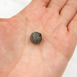 Load image into Gallery viewer, DC813. Black Rhodium 925 Sterling Silver Round Bead