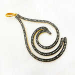 Load image into Gallery viewer, DP0161. Diamond Silver Drop Pendant