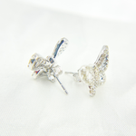 Load image into Gallery viewer, EFL52049. 14k Solid Gold Diamond Butterfly Earrings